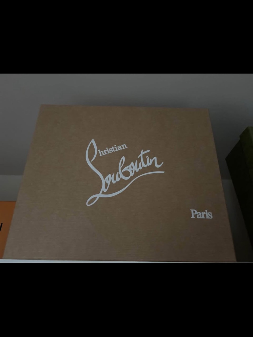Christian Louboutin Brown and White Shoe Box